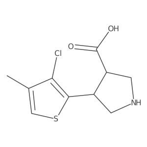 4-(3-Chloro-4-methylthiophen-2-yl)pyrrolidine-3-carboxylic acid Structure