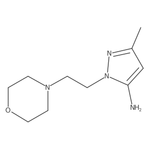 5-methyl-2-(2-morpholinoethyl)pyrazol-3-amine结构式