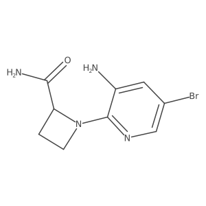 1-(3-Amino-5-bromopyridin-2-yl)azetidine-2-carboxamide结构式