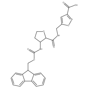 5-({[3-({[(9H-fluoren-9-yl)methoxy]carbonyl}amino)oxolan-2-yl]formamido}methyl)-1,2-oxazole-3-carboxylic acid结构式
