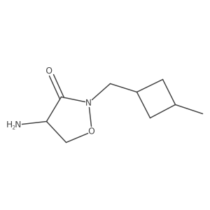 4-Amino-2-[(3-methylcyclobutyl)methyl]-1,2-oxazolidin-3-one Structure