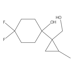 4,4-Difluoro-1-[1-(hydroxymethyl)-2-methylcyclopropyl]cyclohexan-1-ol结构式