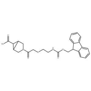3-{2-[2-({[(9H-fluoren-9-yl)methoxy]carbonyl}amino)ethoxy]acetyl}-3-azabicyclo[3.1.0]hexane-6-carboxylic acid结构式