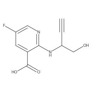 5-Fluoro-2-[(1-hydroxybut-3-yn-2-yl)amino]pyridine-3-carboxylic acid结构式