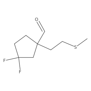 3,3-Difluoro-1-[2-(methylsulfanyl)ethyl]cyclopentane-1-carbaldehyde Structure