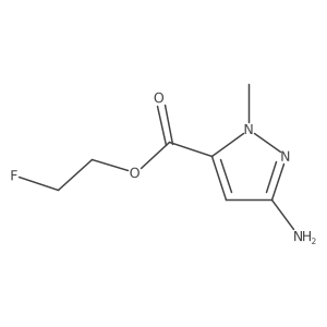 2-fluoroethyl 3-amino-1-methyl-1H-pyrazole-5-carboxylate结构式