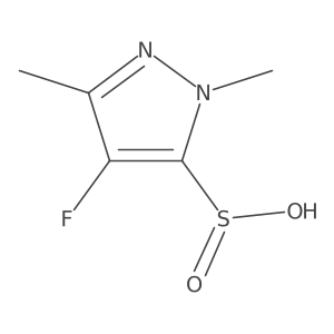 4-fluoro-1,3-dimethyl-1H-pyrazole-5-sulfinic acid结构式