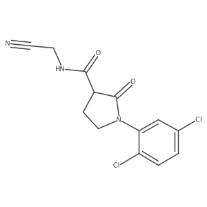 N-(Cyanomethyl)-1-(2,5-dichlorophenyl)-2-oxopyrrolidine-3-carboxamide结构式