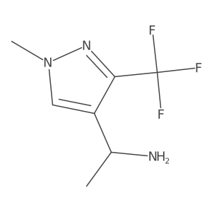 (S)-1-(1-Methyl-3-(trifluoromethyl)-1H-pyrazol-4-yl)ethan-1-amine Structure