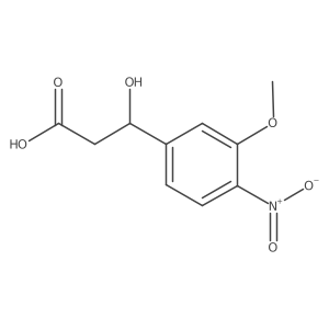 (3R)-3-hydroxy-3-(3-methoxy-4-nitrophenyl)propanoic acid结构式