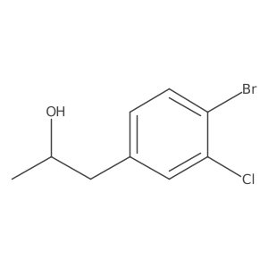 (2R)-1-(4-bromo-3-chlorophenyl)propan-2-ol结构式