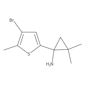 1-(4-Bromo-5-methylthiophen-2-yl)-2,2-dimethylcyclopropan-1-amine结构式