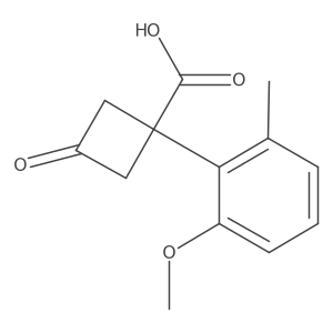1-(2-Methoxy-6-methylphenyl)-3-oxocyclobutane-1-carboxylic acid Structure