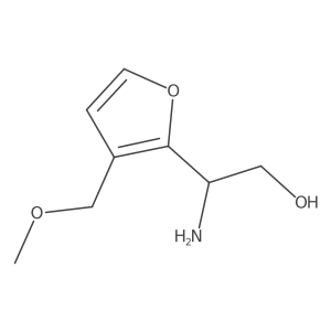 2-Amino-2-[3-(methoxymethyl)furan-2-yl]ethan-1-ol结构式