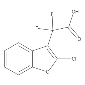 2-(2-Chloro-1-benzofuran-3-yl)-2,2-difluoroacetic acid结构式