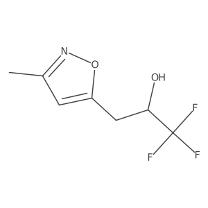 1,1,1-Trifluoro-3-(3-methyl-1,2-oxazol-5-yl)propan-2-ol结构式