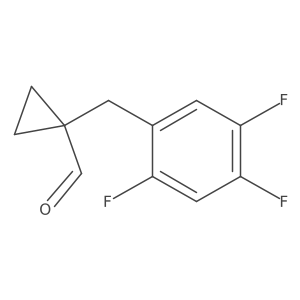 1-[(2,4,5-Trifluorophenyl)methyl]cyclopropane-1-carbaldehyde结构式