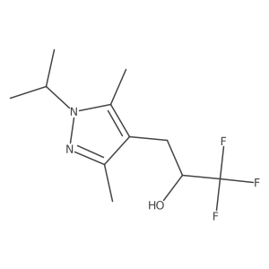 3-[3,5-dimethyl-1-(propan-2-yl)-1H-pyrazol-4-yl]-1,1,1-trifluoropropan-2-ol结构式