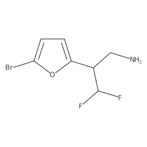 2-(5-Bromofuran-2-yl)-3,3-difluoropropan-1-amine结构式
