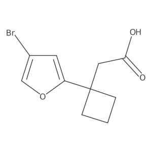 2-[1-(4-Bromofuran-2-yl)cyclobutyl]acetic acid结构式