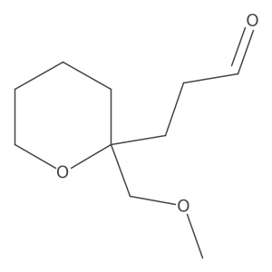 3-[2-(Methoxymethyl)oxan-2-yl]propanal结构式