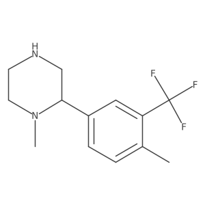 1-Methyl-2-[4-methyl-3-(trifluoromethyl)phenyl]piperazine结构式