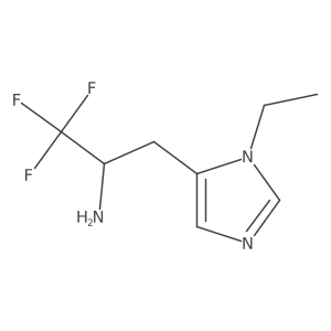 3-(1-ethyl-1H-imidazol-5-yl)-1,1,1-trifluoropropan-2-amine结构式