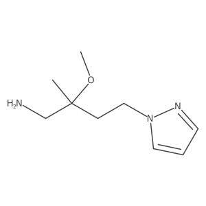 2-methoxy-2-methyl-4-(1H-pyrazol-1-yl)butan-1-amine Structure