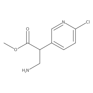 Methyl 3-amino-2-(6-chloropyridin-3-yl)propanoate Structure