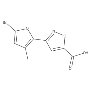 3-(5-Bromo-3-methylfuran-2-yl)-1,2-oxazole-5-carboxylic acid结构式