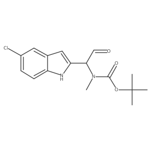 tert-butyl N-[1-(5-chloro-1H-indol-2-yl)-2-oxoethyl]-N-methylcarbamate结构式