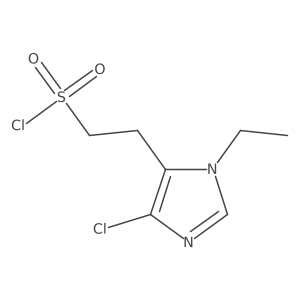 2-(4-chloro-1-ethyl-1H-imidazol-5-yl)ethane-1-sulfonyl chloride Structure