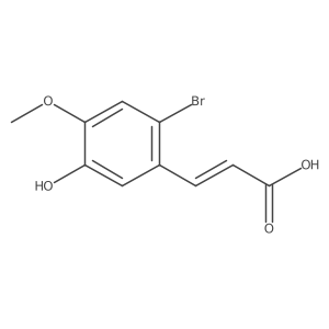 3-(2-Bromo-5-hydroxy-4-methoxyphenyl)prop-2-enoic acid结构式