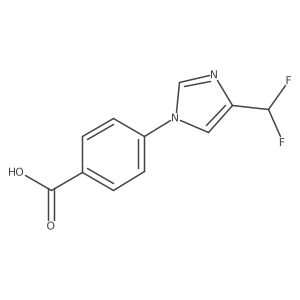 4-[4-(Difluoromethyl)imidazol-1-yl]benzoic acid结构式