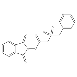 1,3-dioxo-2,3-dihydro-1H-isoindol-2-yl 2-[(pyridin-3-yl)methanesulfonyl]acetate结构式