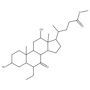 (R)-methyl 4-((3R,5S,6R,8R,9S,10S,12S,13R,14S,17R)-6-ethyl-3,12-dihydroxy-10,13-dimethyl-7-oxohexadecahydro-1H-cyclopenta[a]phenanthren-17-yl)pentanoate Structure