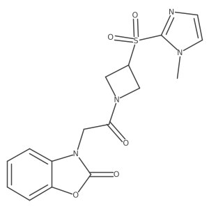 3-(2-(3-((1-methyl-1H-imidazol-2-yl)sulfonyl)azetidin-1-yl)-2-oxoethyl)benzo[d]oxazol-2(3H)-one Structure