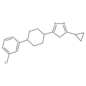 1-(3-Chlorophenyl)-4-(5-cyclopropyl-1,3,4-thiadiazol-2-yl)piperazine结构式