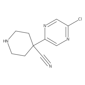 4-(5-Chloropyrazin-2-yl)piperidine-4-carbonitrile结构式