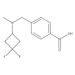 4-(((3,3-Difluorocyclobutyl)(methyl)amino)methyl)benzoic acid结构式
