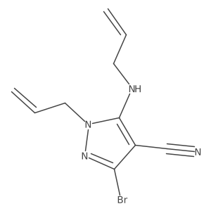 1-Allyl-5-(allylamino)-3-bromo-1H-pyrazole-4-carbonitrile结构式