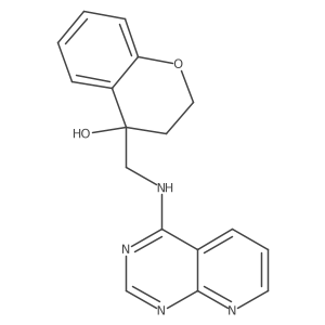 4-[({pyrido[2,3-d]pyrimidin-4-yl}amino)methyl]-3,4-dihydro-2H-1-benzopyran-4-ol结构式