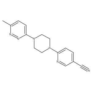 6-[4-(6-Methylpyridazin-3-yl)piperazin-1-yl]pyridine-3-carbonitrile结构式