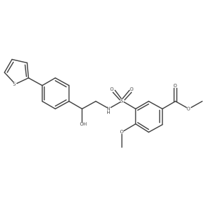 Methyl 3-({2-hydroxy-2-[4-(thiophen-2-yl)phenyl]ethyl}sulfamoyl)-4-methoxybenzoate结构式