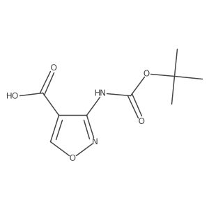 3-{[(Tert-butoxy)carbonyl]amino}-1,2-oxazole-4-carboxylic acid结构式