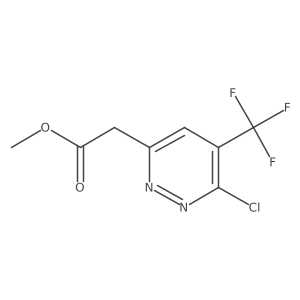 Methyl 2-[6-chloro-5-(trifluoromethyl)pyridazin-3-yl]acetate结构式