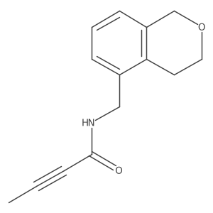 N-(3,4-Dihydro-1H-isochromen-5-ylmethyl)but-2-ynamide结构式