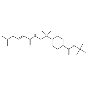 tert-butyl 4-{1-[(2E)-4-(dimethylamino)but-2-enamido]-2-methylpropan-2-yl}piperidine-1-carboxylate结构式
