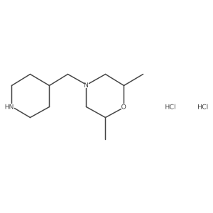 (2R,6S)-2,6-dimethyl-4-[(piperidin-4-yl)methyl]morpholine dihydrochloride Structure