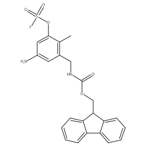 (9H-fluoren-9-yl)methyl N-({5-amino-3-[(fluorosulfonyl)oxy]-2-methylphenyl}methyl)carbamate结构式